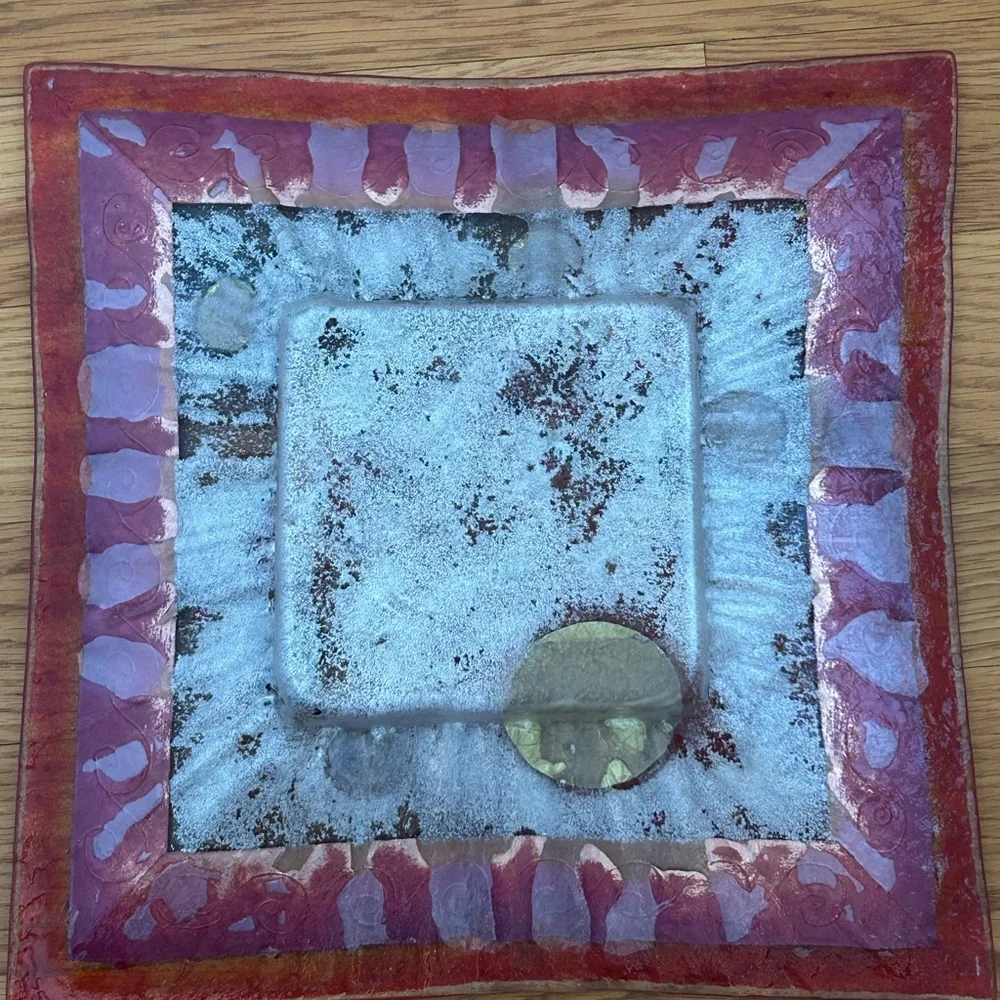 Large Glass Art Purchased in Rhodes, Greece - Picture 2 of 2